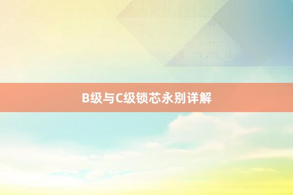 B级与C级锁芯永别详解